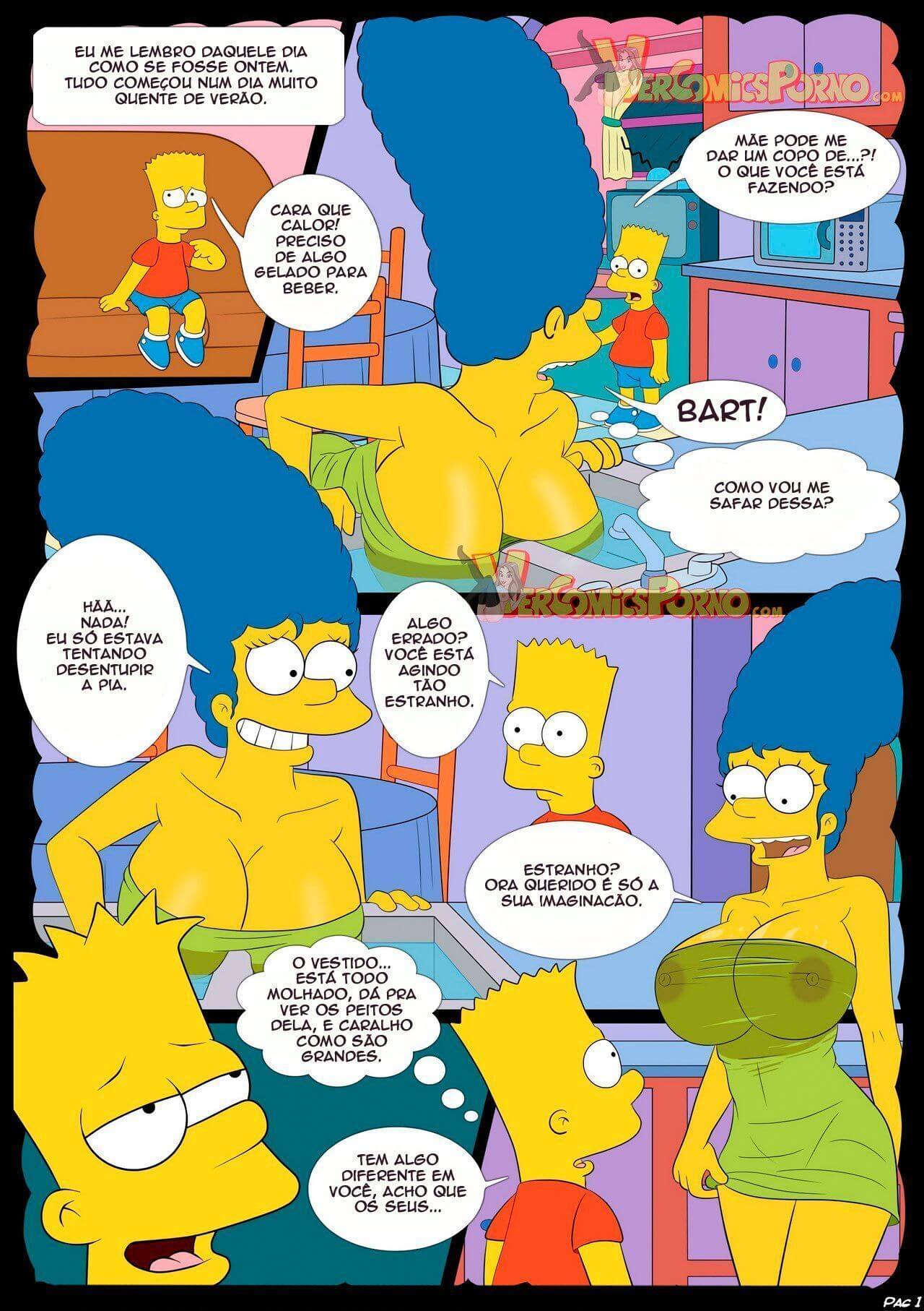 Hentai Os Simpsons Bart Transando com a Marge