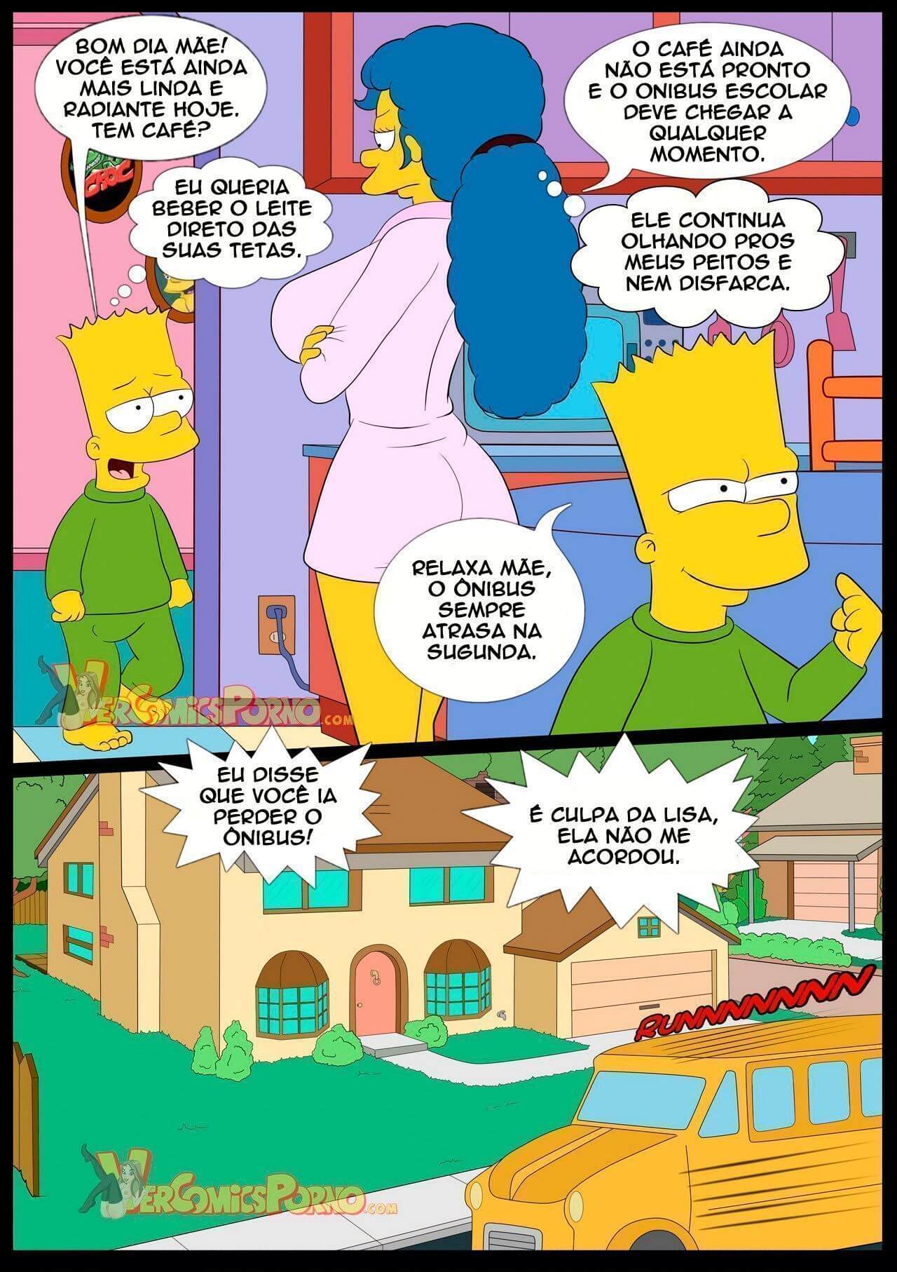 Hentai Os Simpsons Bart Transando com a Marge