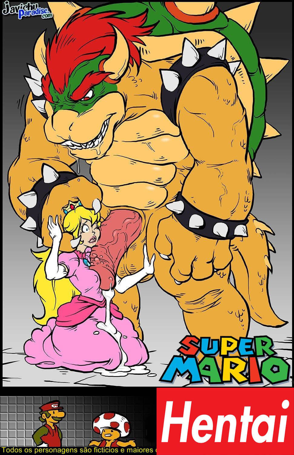 Luigi Hentai - Hentai Super Mario Bros Princesa faz sexo com monstros ...